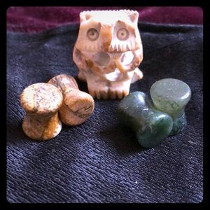 0g stone double flare plugs